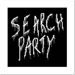 SEARCH PARTY (White Text) Posters and Art